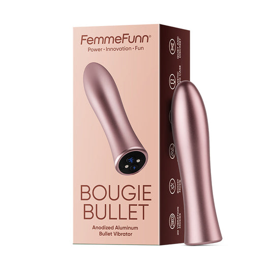 FEMMEFUNN - BOUGIE BULLET RECHARGEABLE ALUMINUM VIBRATOR ROSE GOLD