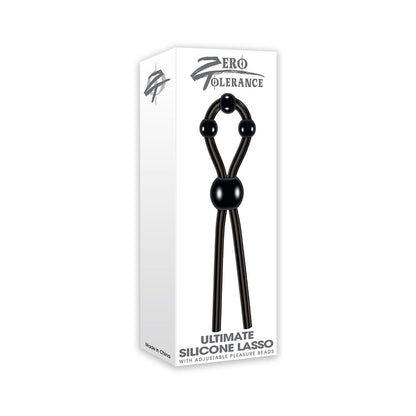 ZERO TOLERANCE ULTIMATE SILICONE LASSO ADJUSTABLE COCKRING BLACK