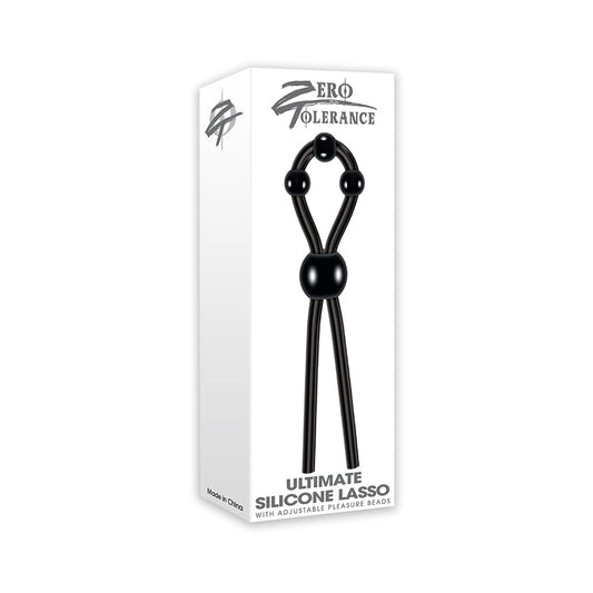ZERO TOLERANCE ULTIMATE SILICONE LASSO ADJUSTABLE COCKRING BLACK