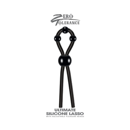 ZERO TOLERANCE ULTIMATE SILICONE LASSO ADJUSTABLE COCKRING BLACK