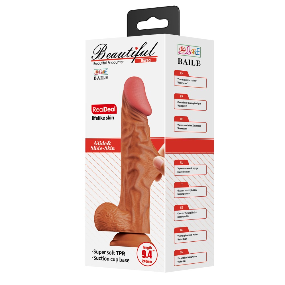 DEBRA - BEAUTIFUL BURAQ 9,4 " DILDO BROWN