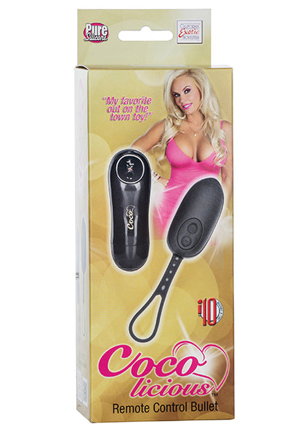 CALEXOTICS - VIBRADOR TIPO BALA CON CONTROL REMOTO COCO LICIOUS - NEGRO