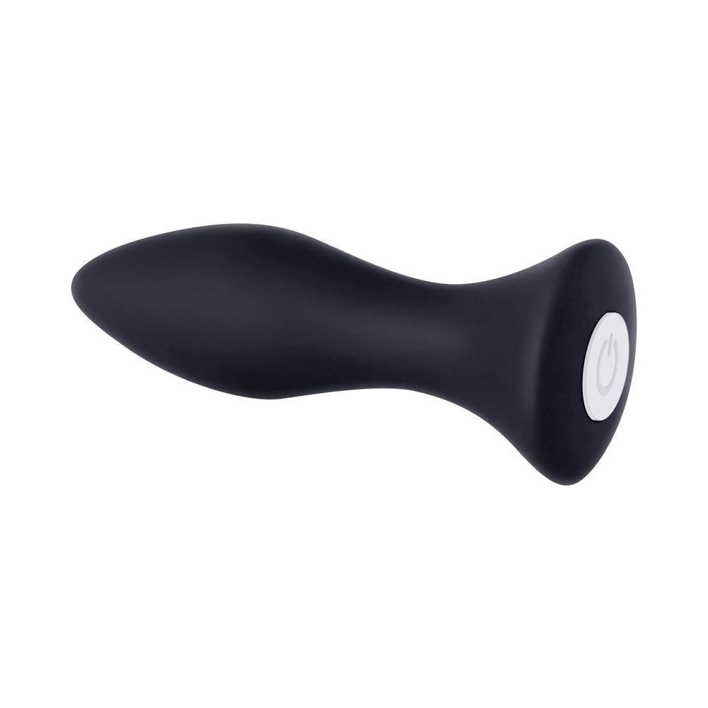 EVOLVED - MIGHTY MINI RECHARGEABLE VIBRATING SILICONE ANAL PLUG BLACK