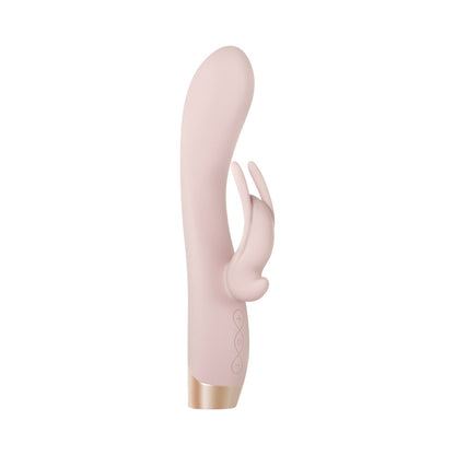 EVOLVED GOLDEN BUNNY RECHARGEABLE SILICONE RABBIT VIBRATOR LIGHT PINK/ROSE GOLD