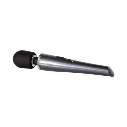 EVOLVED - MIGHTY METALLIC WAND RECHARGEABLE SILICONE WAND VIBRATOR CHROME/BLACK