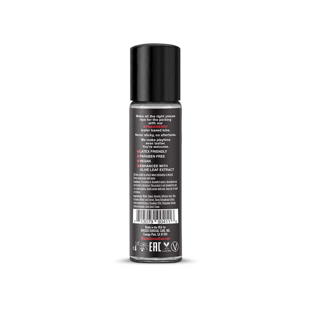 WICKED - AQUA STRAWBERRY WATER-BASED LUBRICANT 1 OZ.