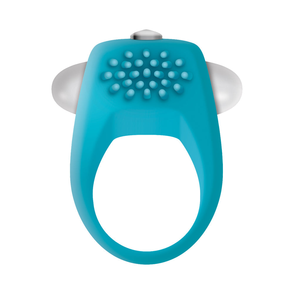 ZERO TOLERANCE TEAL TICKLER SINGLE-SPEED VIBRATING SILICONE COCKRING TEAL