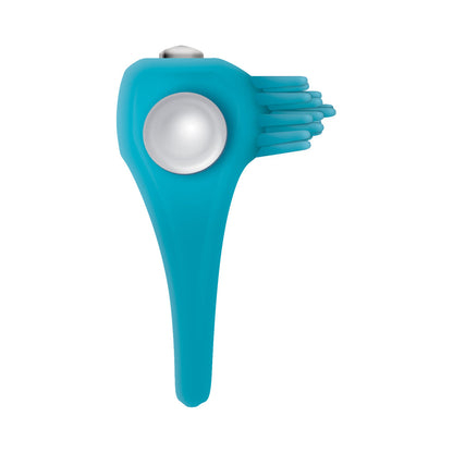 ZERO TOLERANCE - TEAL TICKLER SINGLE-SPEED VIBRATING SILICONE COCKRING TEAL