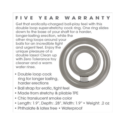 ZERO TOLERANCE BULLSEYE DUAL RING COCKRING SMOKE