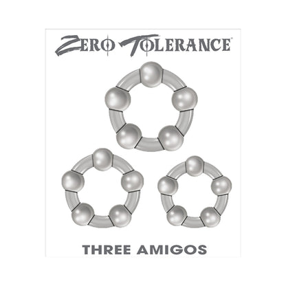 ZERO TOLERANCE THREE AMIGOS 3-PIECE COCKRING SET CLEAR