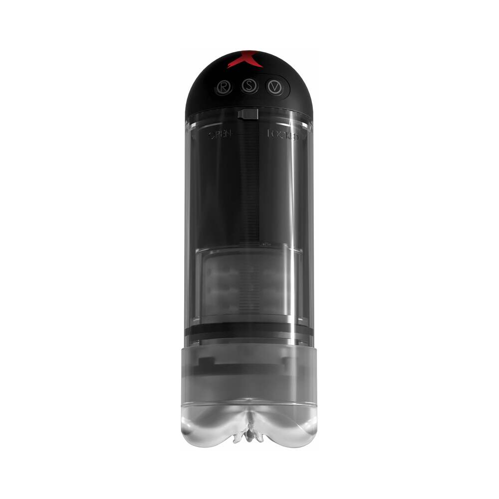 PDX BRANDS - PDX ELITE EXTENDER PRO RECHARGEABLE VIBRATING PENIS PUMP CLEAR/BLACK