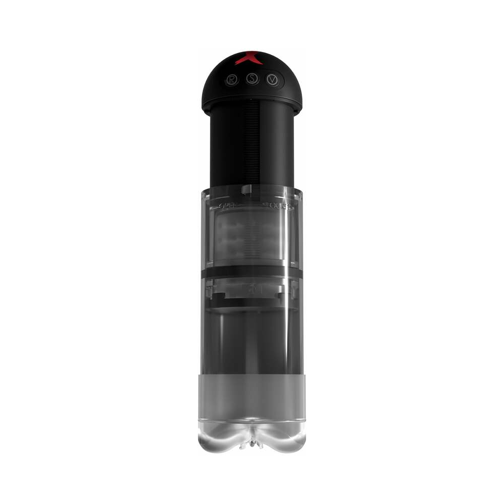 PDX BRANDS - PDX ELITE EXTENDER PRO RECHARGEABLE VIBRATING PENIS PUMP CLEAR/BLACK