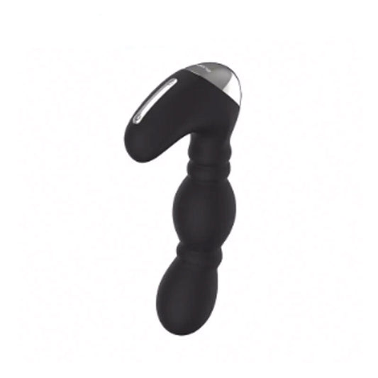 NALONE DRAGON RECHARGEABLE REMOTE-CONTROLLED SILICONE VIBRATING PROSTATE MASSAGER BLACK