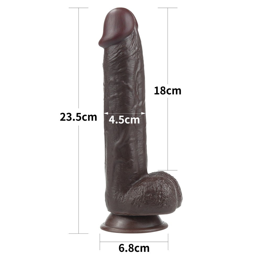 LOVETOY - 9,0'' SLIDING SKIN DUAL LAYER DONG BLACK
