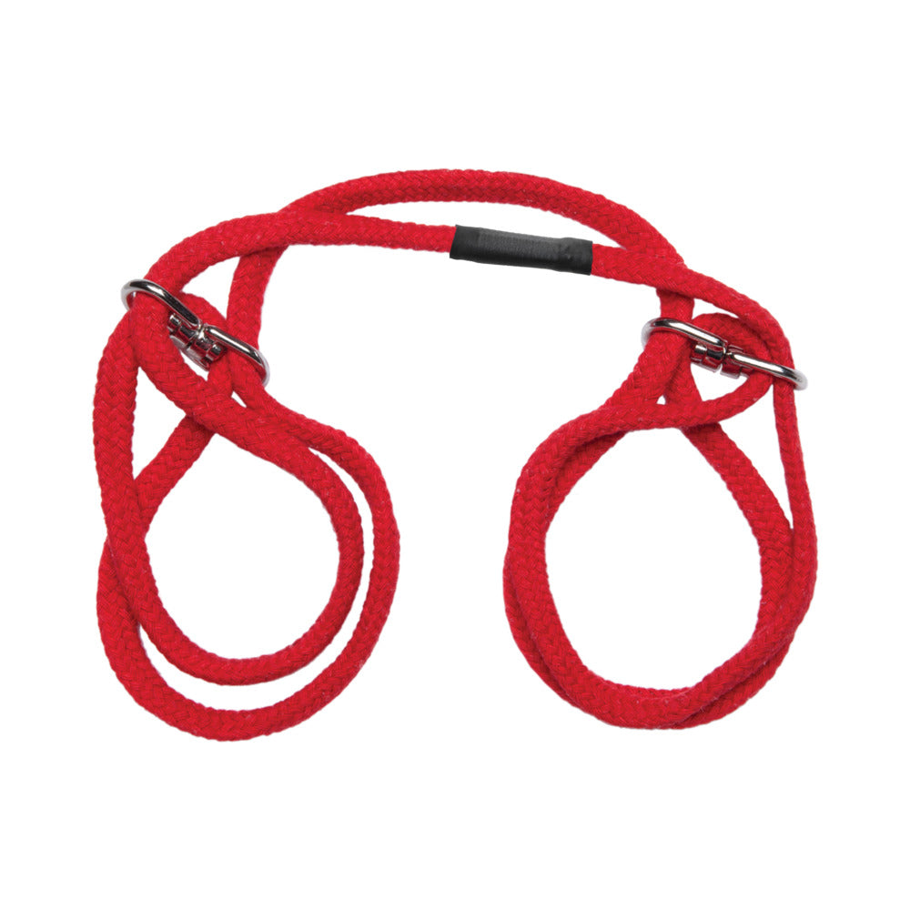 JAPANESE STYLE BONDAGE - 100% COTTON WRIST OR ANKLE COTTON CUFFS RED