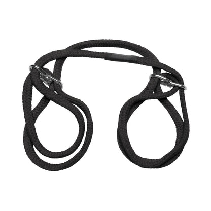 JAPANESE STYLE BONDAGE - 100% COTTON WRIST OR ANKLE COTTON CUFFS BLACK