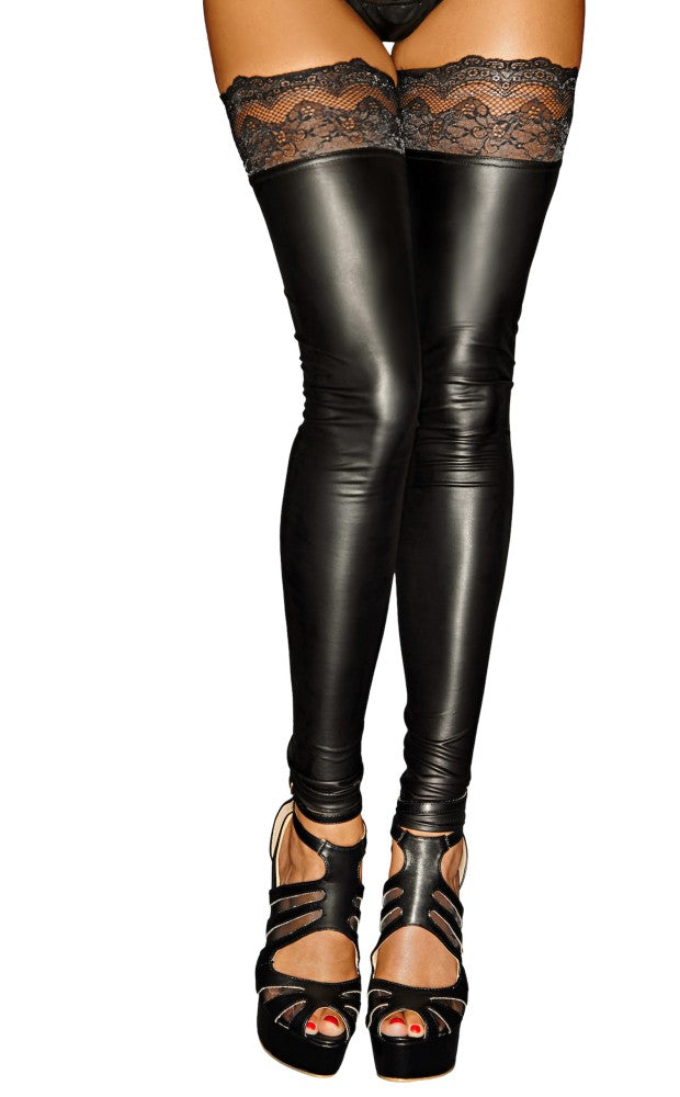 NOIR HANDMADE - POWERWETLOOK STOCKINGS - L