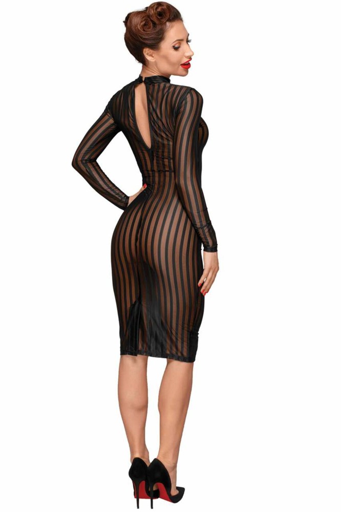 NOIR HANDMADE - CLASSIC DRESS MADE OF ELASTIC TULLE - S