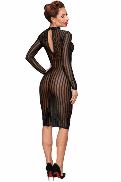 NOIR HANDMADE - CLASSIC DRESS MADE OF ELASTIC TULLE - S