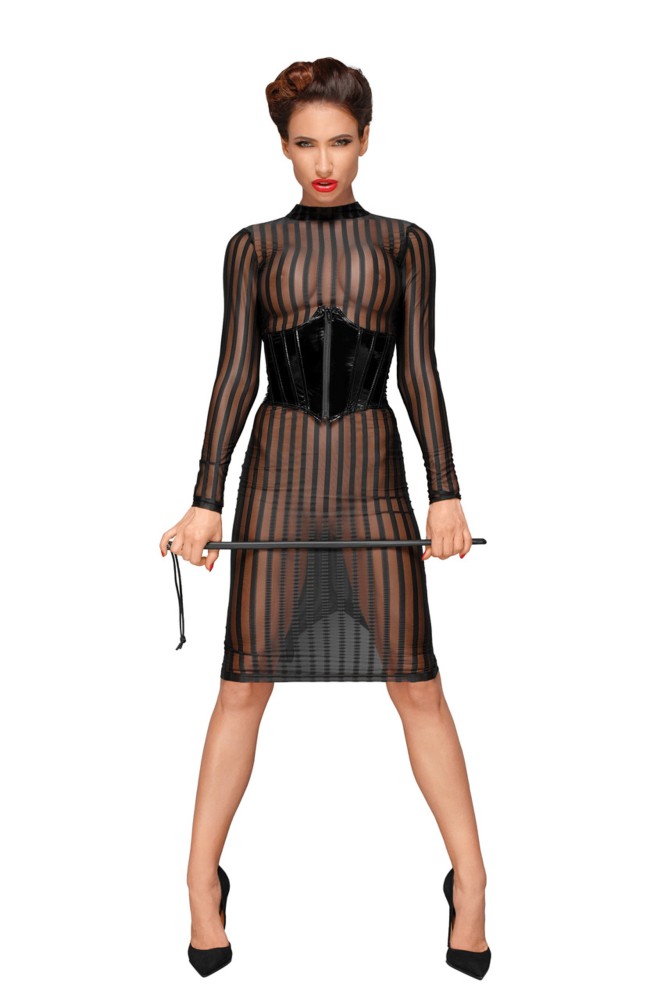 NOIR HANDMADE - CLASSIC DRESS MADE OF ELASTIC TULLE - M