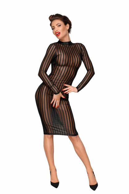 NOIR HANDMADE - CLASSIC DRESS MADE OF ELASTIC TULLE - XL