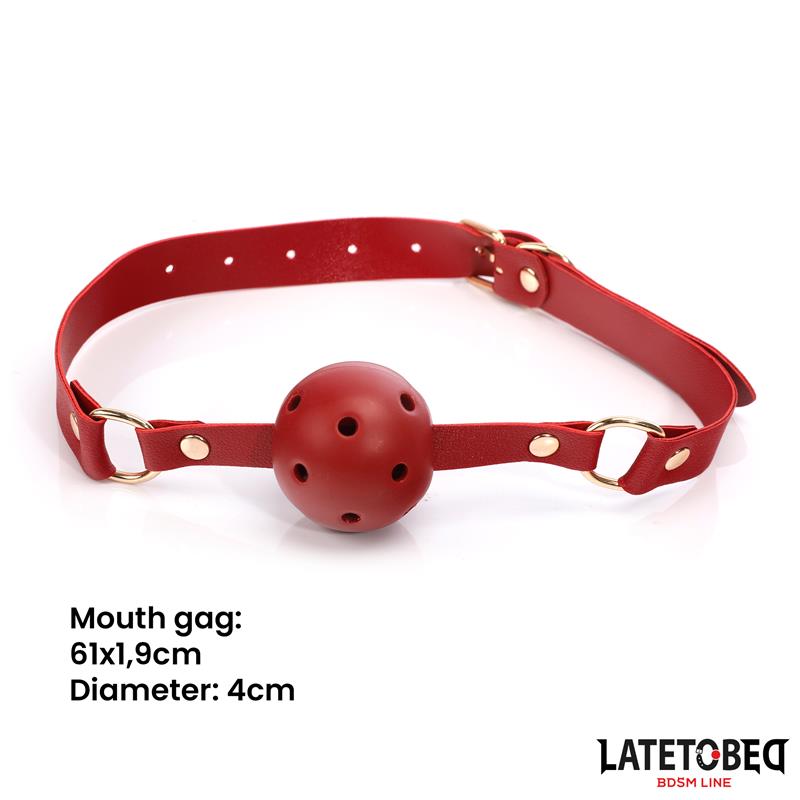 LATETOBED BDSM LINE - 7 PCS BONDAGE SET WITH CARRY BAG RED