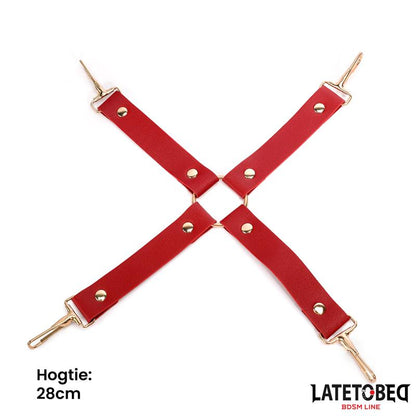 LATETOBED BDSM LINE - 7 PCS BONDAGE SET WITH CARRY BAG RED