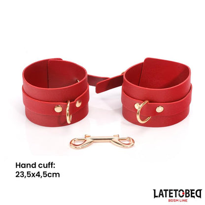 LATETOBED BDSM LINE - 7 PCS BONDAGE SET WITH CARRY BAG RED