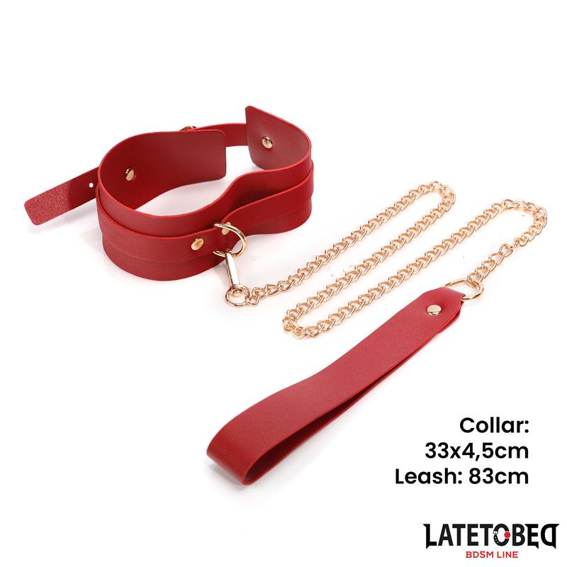 LATETOBED BDSM LINE - 7 PCS BONDAGE SET WITH CARRY BAG RED