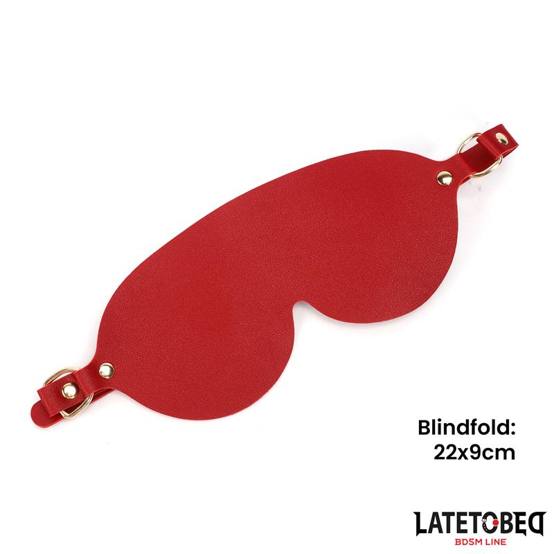 LATETOBED BDSM LINE - 7 PCS BONDAGE SET WITH CARRY BAG RED
