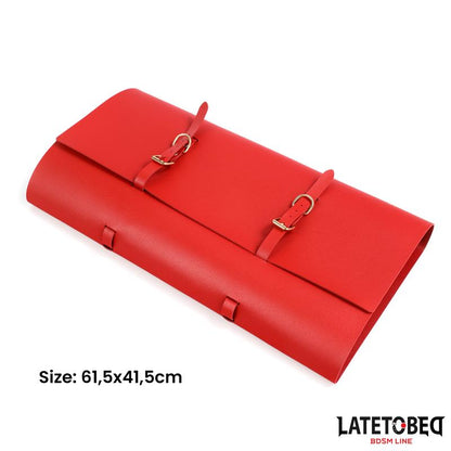 LATETOBED BDSM LINE - 7 PCS BONDAGE SET WITH CARRY BAG RED