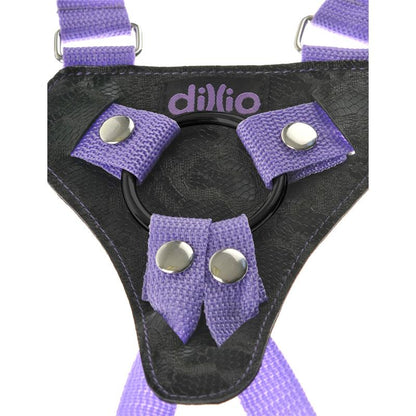DILLIO - 7 STRAP-ON SUSPENDER HARNESS SET PURPLE