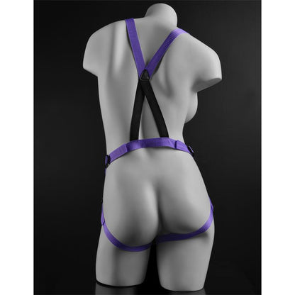 DILLIO - 7 STRAP-ON SUSPENDER HARNESS SET PURPLE