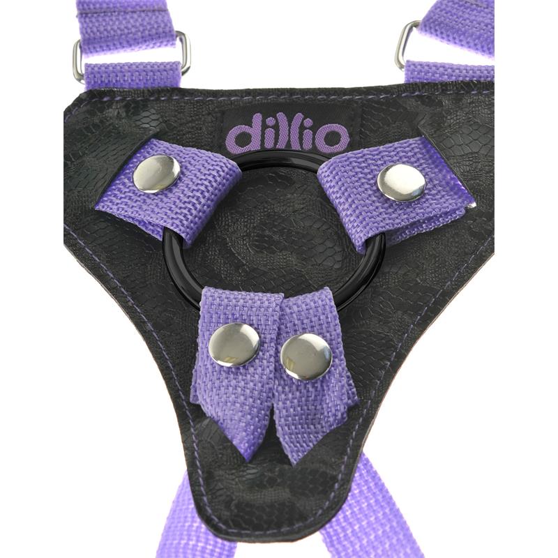 DILLIO - 7 STRAP-ON SUSPENDER HARNESS SET PURPLE