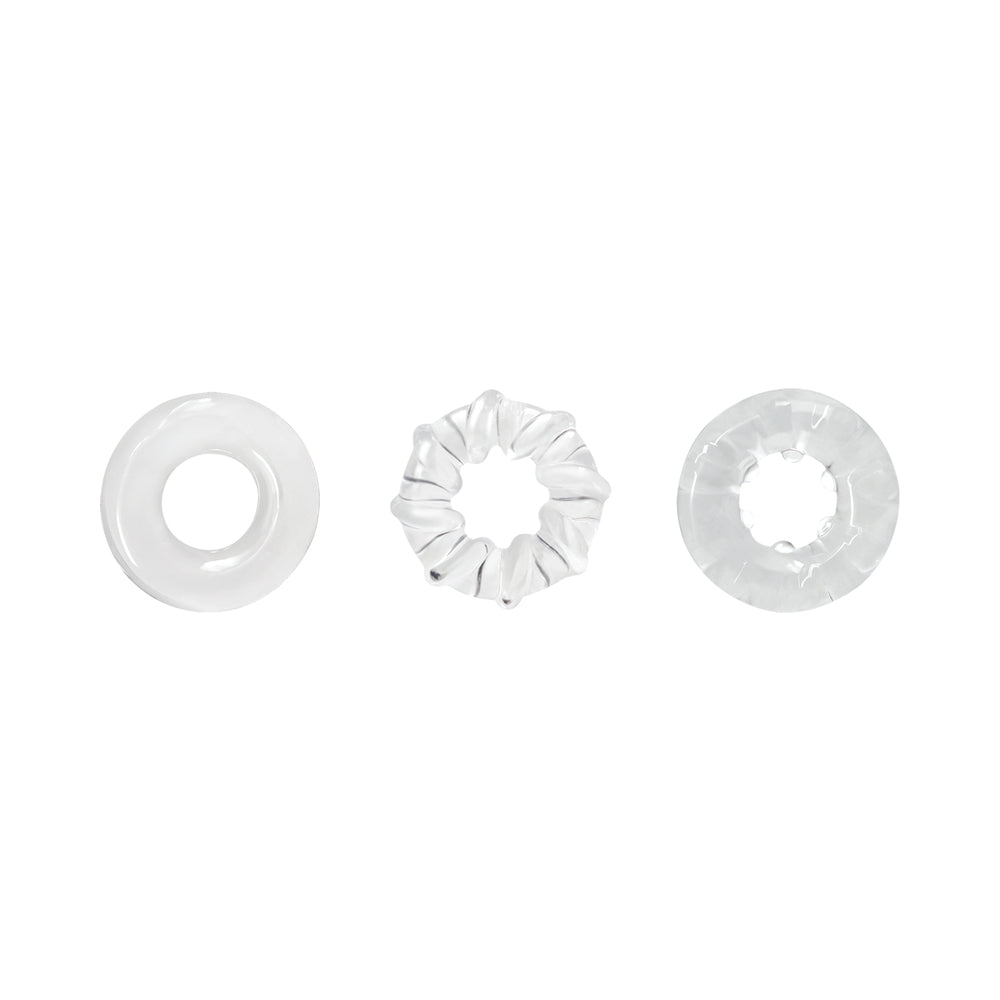 NS NOVELTIES - RENEGADE DYNO RINGS 3-PACK CLEAR