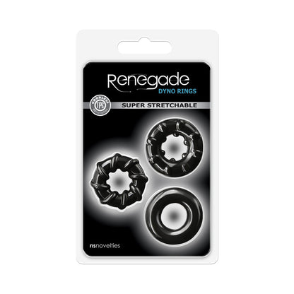 NS NOVELTIES - RENEGADE DYNO RINGS 3-PACK BLACK
