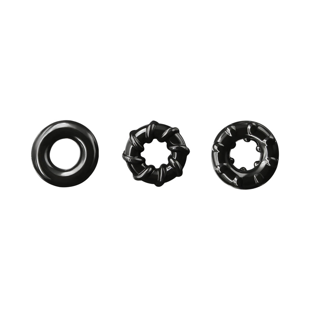 NS NOVELTIES - RENEGADE DYNO RINGS 3-PACK BLACK
