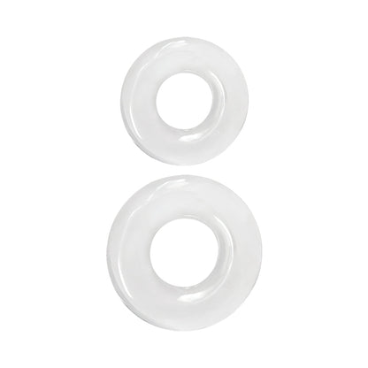 NS NOVELTIES - RENEGADE DOUBLE STACK COCK RINGS 2-PACK CLEAR