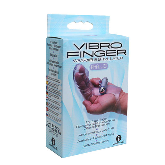 ICON BRANDS - THE 9''S VIBROFINGER PHALLIC FINGER MASSAGER PURPLE