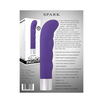 SPARK RECHARGEABLE G-SPOT VIBRATOR PURPLE