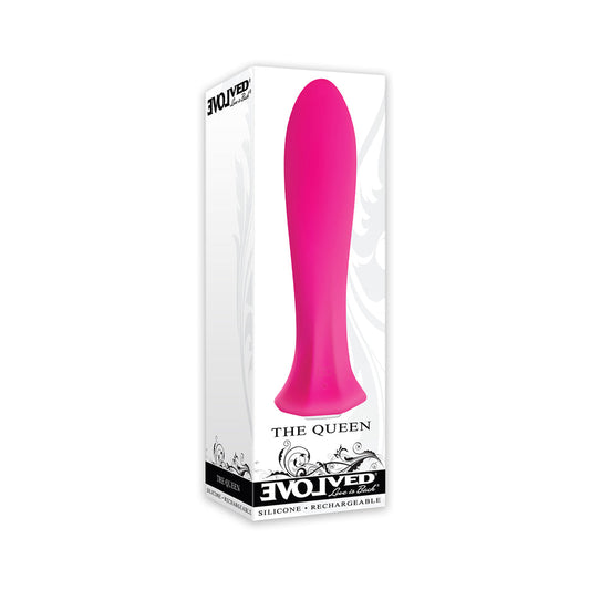 EVOLVED THE QUEEN RECHARGEABLE SILICONE MINI VIBRATOR PINK