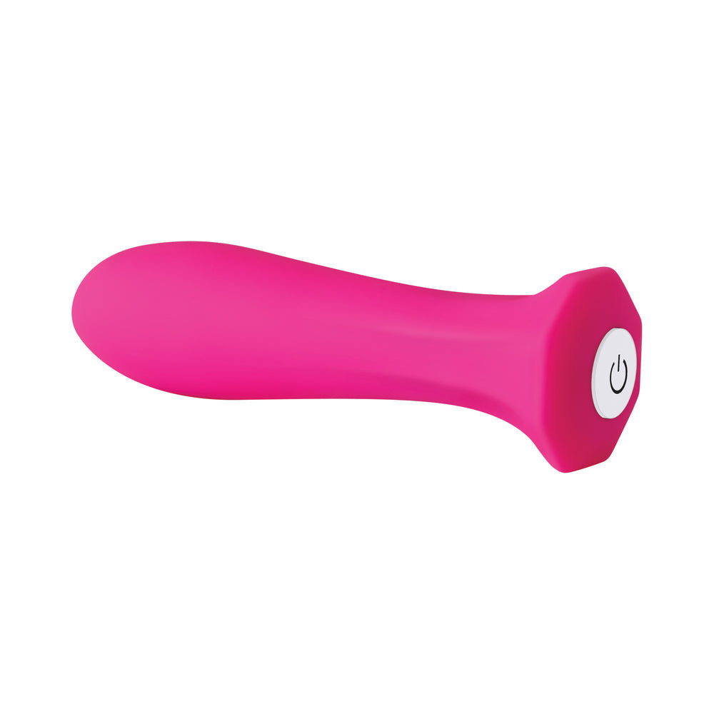 EVOLVED THE QUEEN RECHARGEABLE SILICONE MINI VIBRATOR PINK
