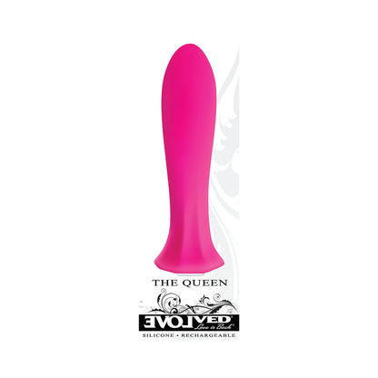 EVOLVED THE QUEEN RECHARGEABLE SILICONE MINI VIBRATOR PINK