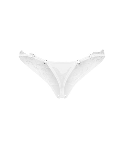 OBSESSIVE - ARROWEL WHITE CROTCHLESS THONG S/M