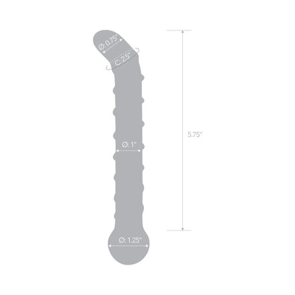 GLAS MR. SWIRLY 6.5 IN. G-SPOT GLASS DILDO