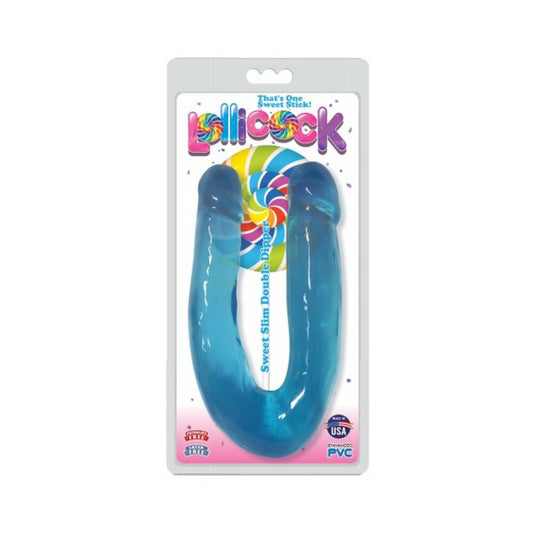 CURVE TOYS LOLLICOCK SWEET SLIM DOUBLE DIPPER DUAL ENDED DILDO BERRY