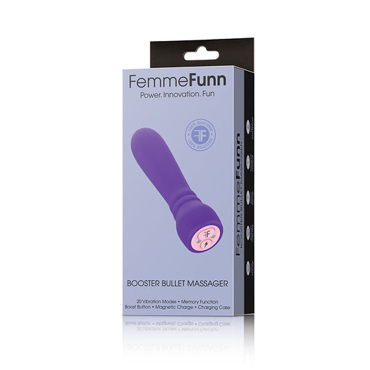 FEMMEFUNN - BOOSTER BULLET MASSAGER RECHARGEABLE SILICONE VIBRATOR DARK PURPLE