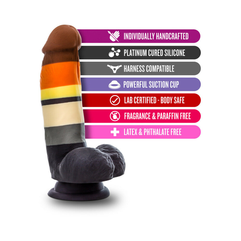 BLUSH - AVANT PRIDE P9 BEAR 7 IN. SILICONE DILDO WITH BALLS