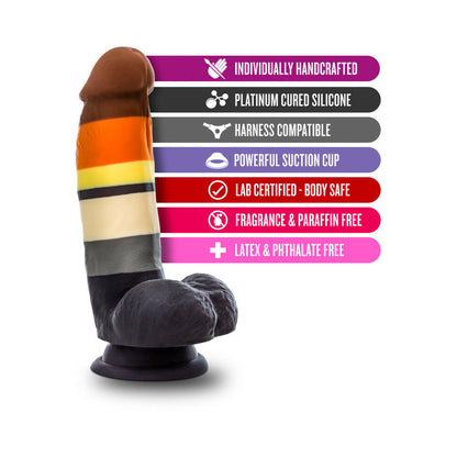 BLUSH - AVANT PRIDE P9 BEAR 7 IN. SILICONE DILDO WITH BALLS