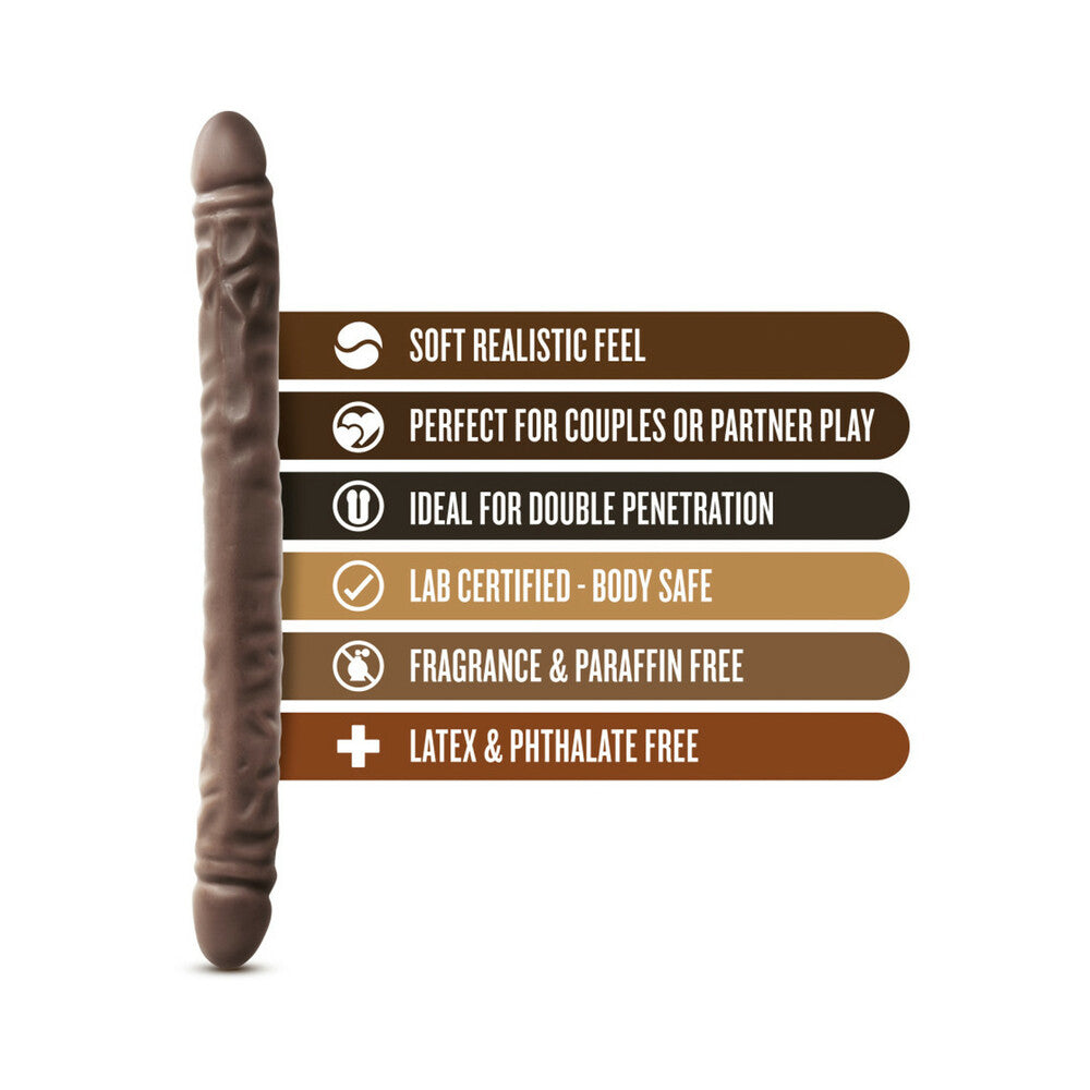 DR. SKIN 18 IN. DOUBLE DILDO BROWN
